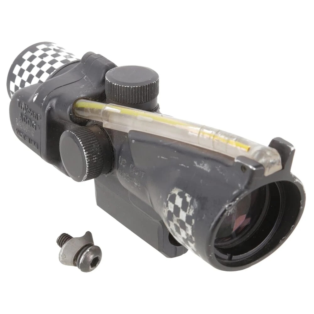 Trijicon USED TA50-4 ACOG 3x24 Dual Illum Amber Crosshair US Government BuyBack No Mount Small Chip in Objective No Returns Accepted UA2240