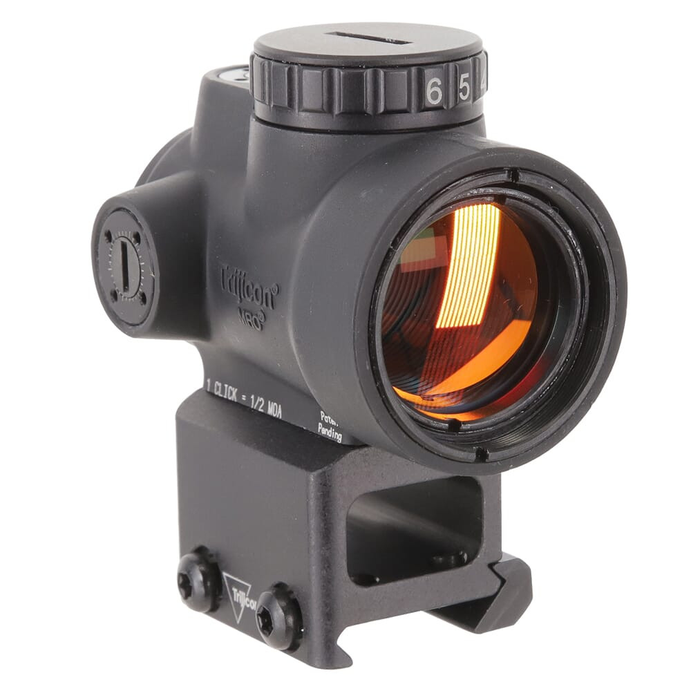 Trijicon USED 1x25 MRO 2.0 MOA ADJ Red Dot w/MRO Low & 1/3 Co-Witness Mounts 2200011 Like New - Scratched Battery Cap UA2250