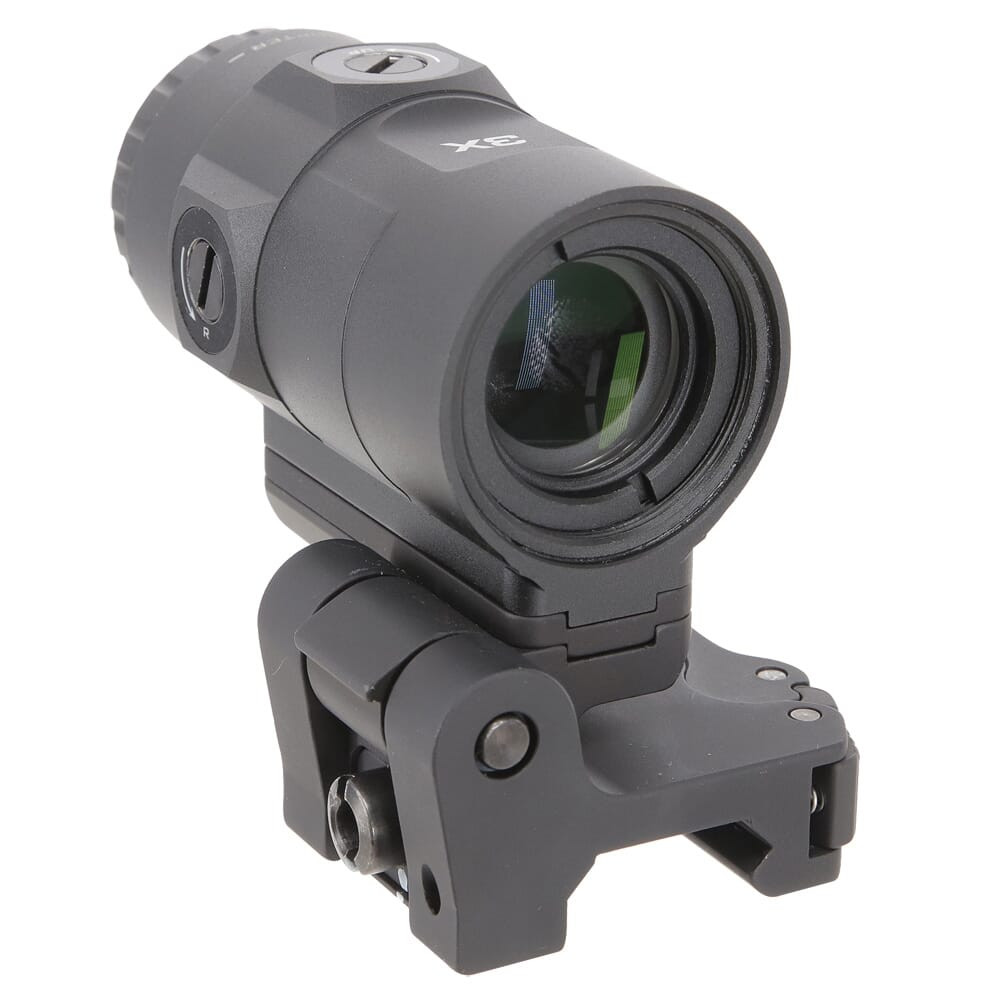 Trijicon USED 3X Magnifier w/ Adjustable Height Quick Release, Flip to Side Mount MAG-C-2600001 Excellent Condition, White Paint on Diopter Dial UA2272