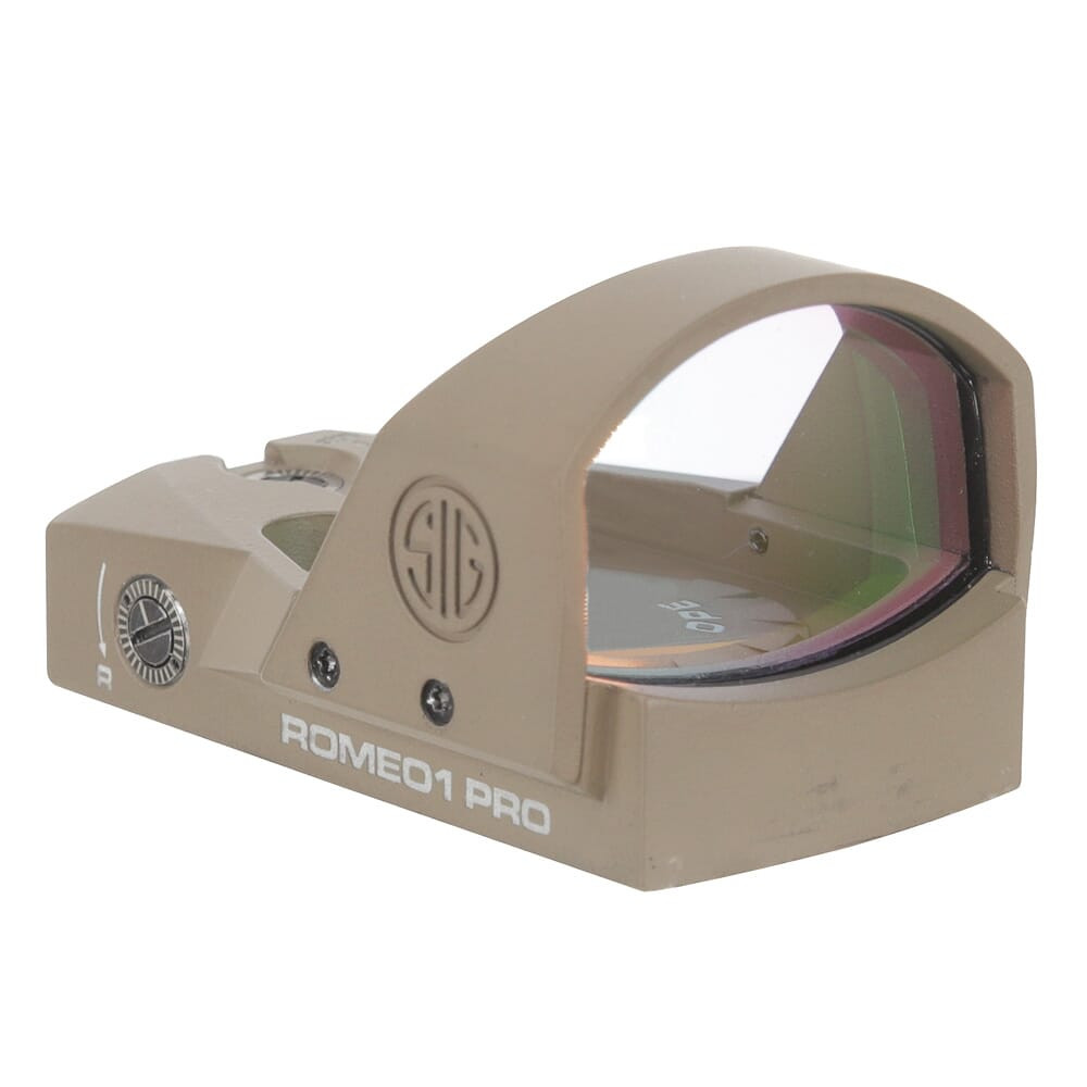 Sig Sauer USED ROMEO1PRO, 6 MOA, 1.0 MOA Adjust, Steel Shroud, FDE SOR1P103 Like New-Scratched Battery Cap UA2310