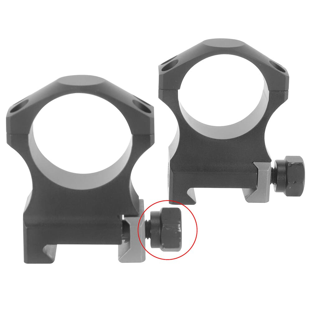 Nightforce UltraLite USED 1.265" High Scope Ring Set A108 - Scratches on Bolts UA2654
