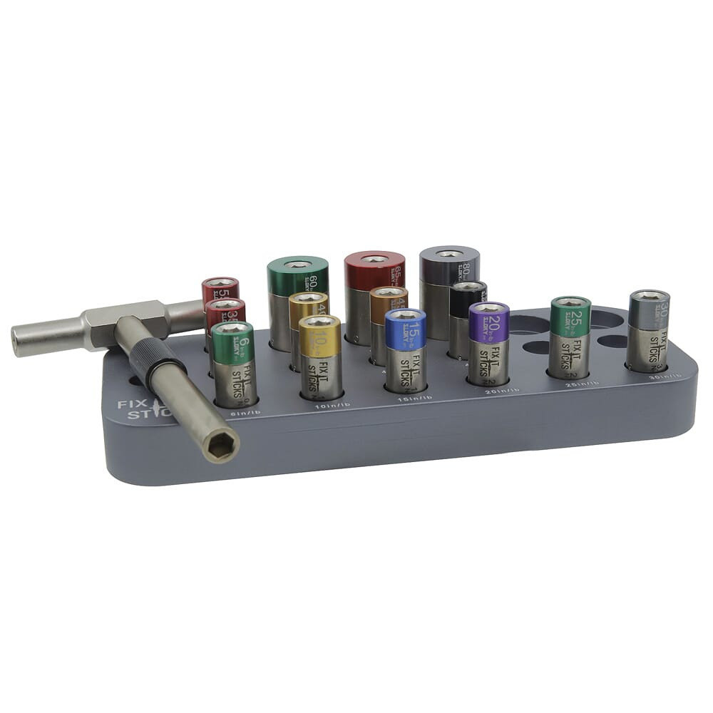 FIS USED Bench Top Kit w/Aluminum Base, 14 Torque Limiters, & T-Handle FISBENK Like New, Scratch on Base Bottom UA2900