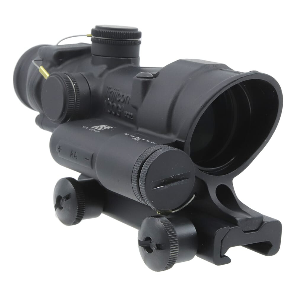 Trijicon USED ACOG 4x32 Red Chevron .223/5.56 BDC LED Riflescope w/TA51 Thumbscrew Mount TA02-D-100393 - Slight Scratches On Battery Cap UA3003