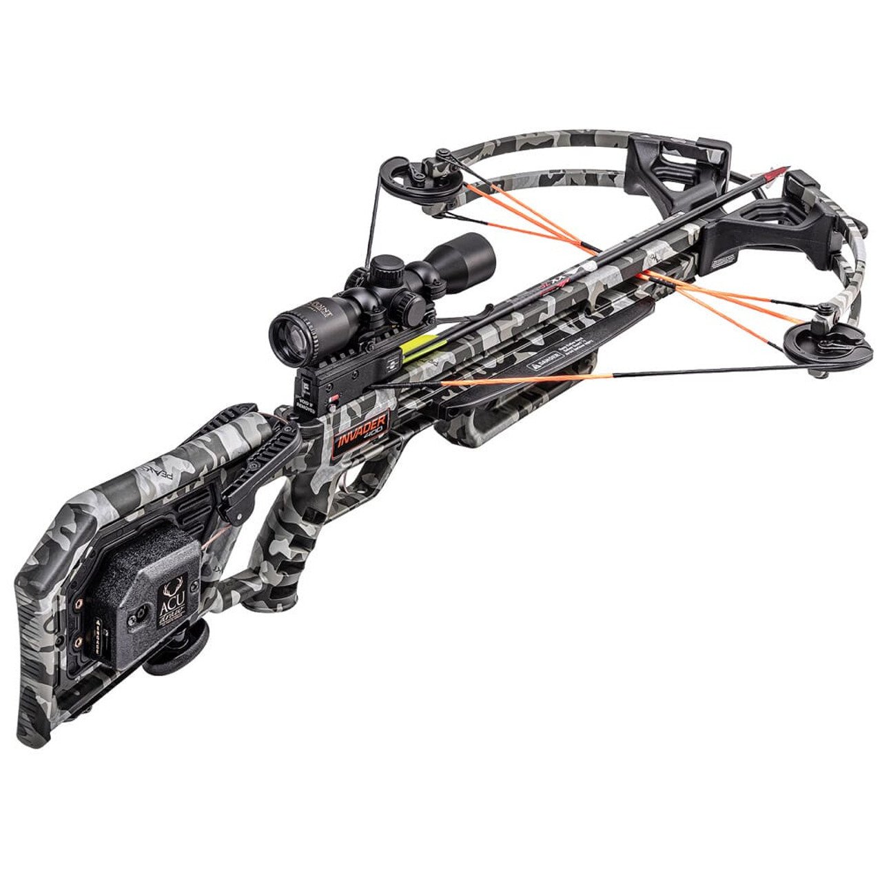 Wicked Ridge Invader 400 Crossbow w/ACUdraw, Pro-View Scope, Peak Camo WR20005-9522