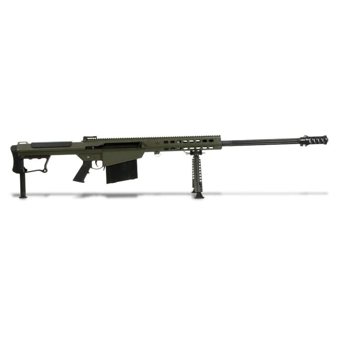 Barrett M107A1 .50 BMG Semi-Auto Rifle System OD Green Cerakote Receiver Black 29" Fluted Barrel Showroom Demo 14555