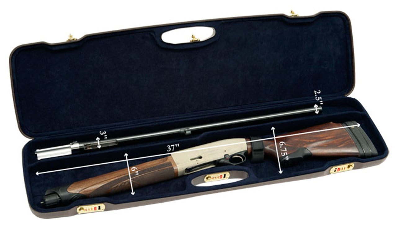 Negrini One Gun Semi-Auto/Pump 36" Case Brown/Blue 1607ALR/4792
