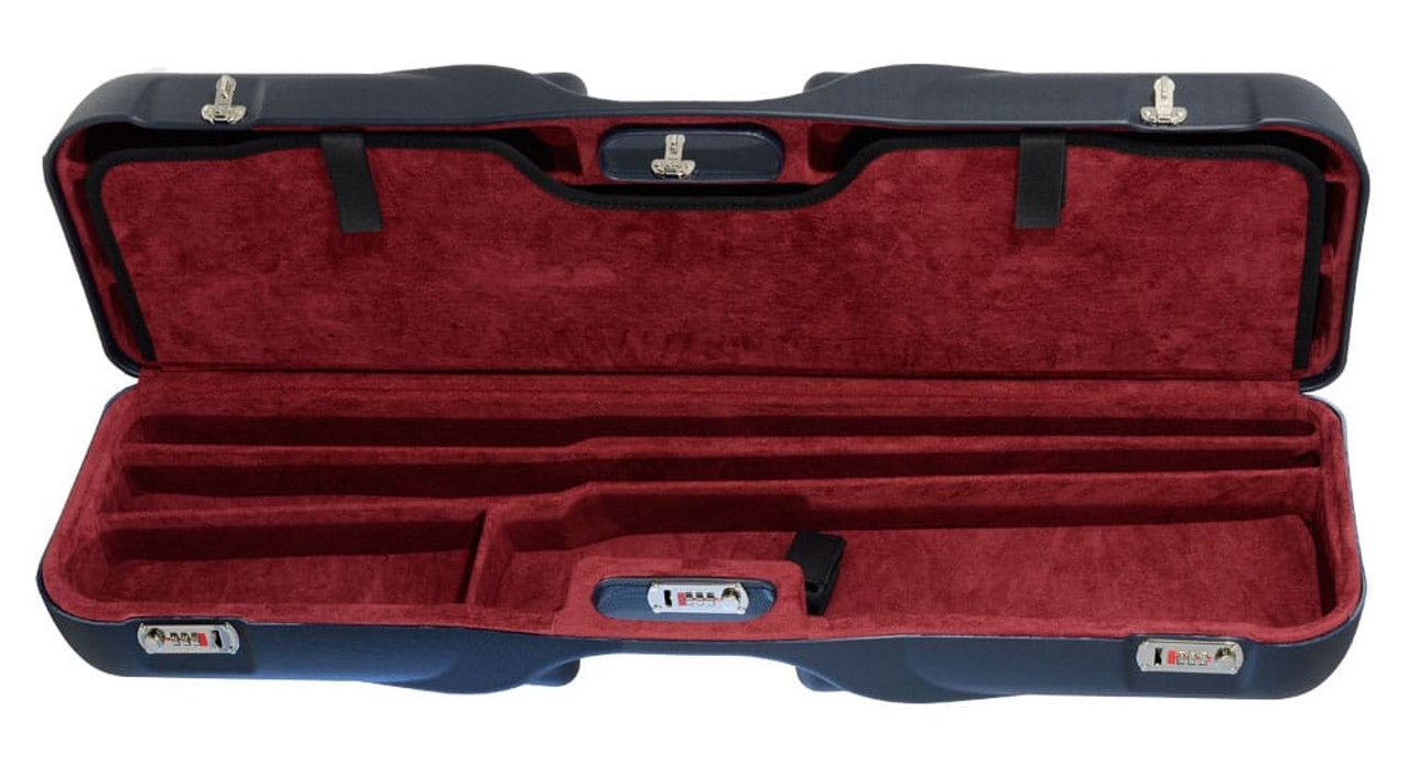 Negrini One Shotgun Four Bbl 34-5/8" Case Blue/Bordeaux 1646LR-4C/5229