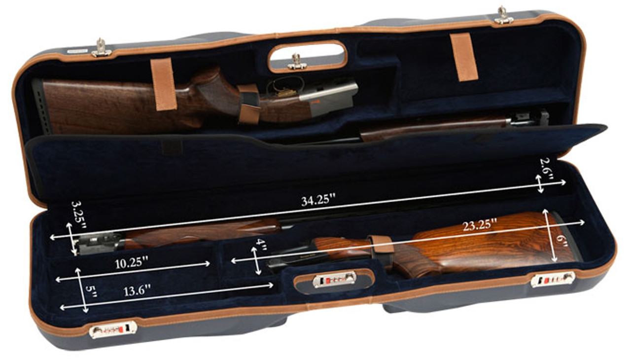 Negrini Deep Two Gun 34-5/8" Case Blue/Blue/Tan Trim 1646LX-2F/4758