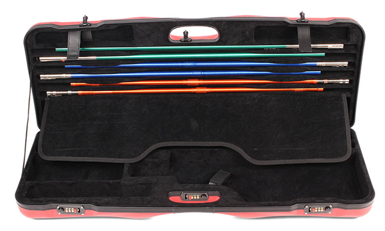 Negrini One Gun Two Barrels Med to High Rib Red Black Leather Trim and Handle Black Interior 1652LX-TUBE/5013
