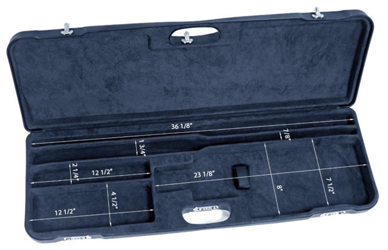 Negrini One Shotgun Two Bbl 36.5" Case Blue/Blue/Tan Trim 1653LX/5038