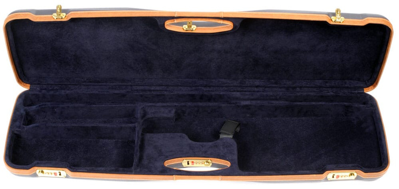 Negrini One Shotgun 33.7" Sporter Case Blue/Blue/Leather 1654LX/5166