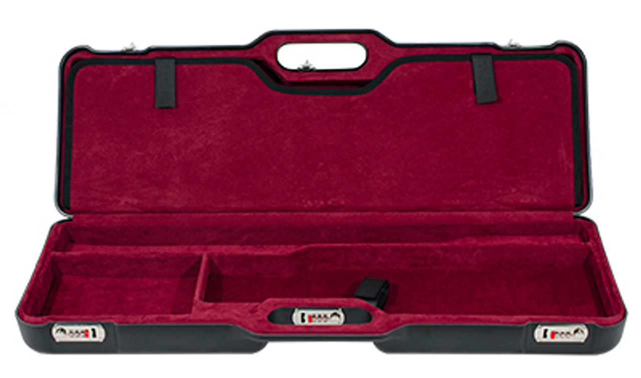 Negrini Two Gun Case Hunting Competition Guns Low to Med Rib Black Red Interior 1670LR/4768