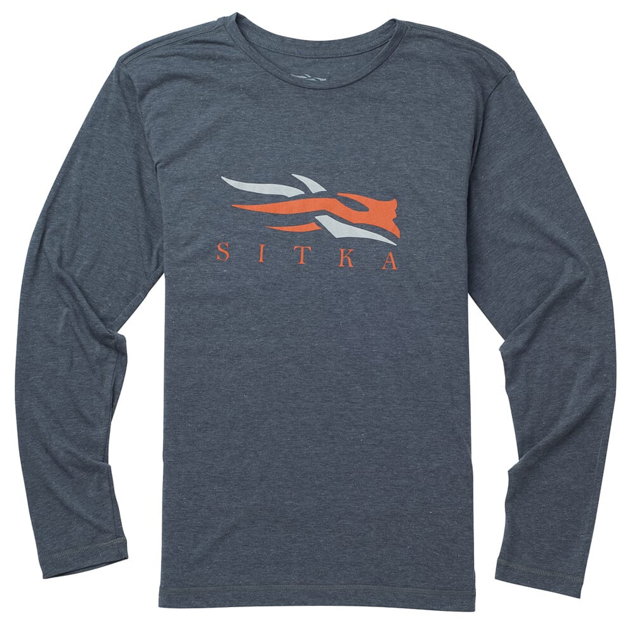 Sitka Sitka Logo Tee LS Lead Heather Large 20091-LH-L