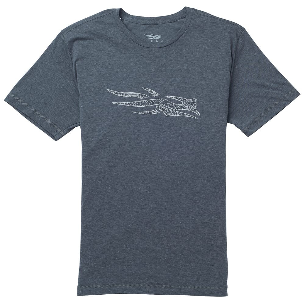 Sitka Topo Logo Tee SS Lead Heather XX Large 20094-LH-XXL