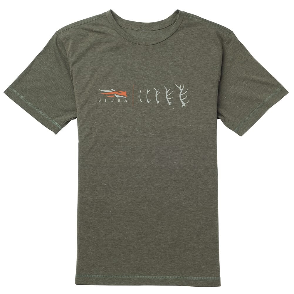 Sitka Antler Evolution Elk Tee SS Deep Olive Heather XXX Large 20097-DZ-3XL