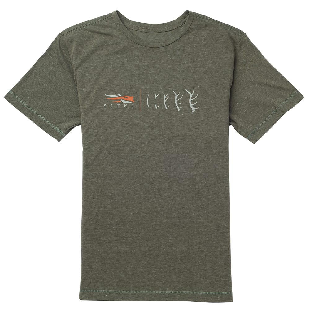 Sitka Antler Evolution Elk Tee SS Deep Olive Heather Small 20097-DZ-S