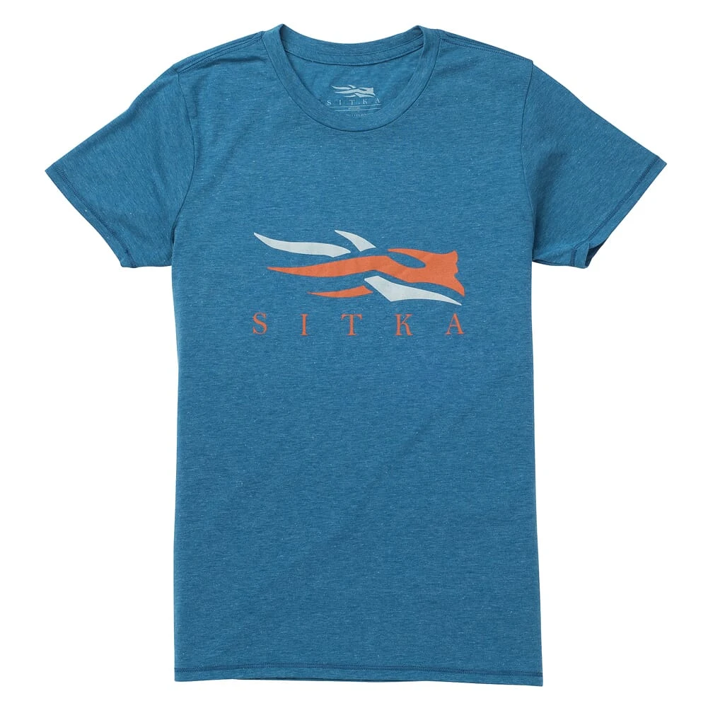 Sitka Womens Sitka Logo Tee SS Pond Heather Large 20105-PH-L