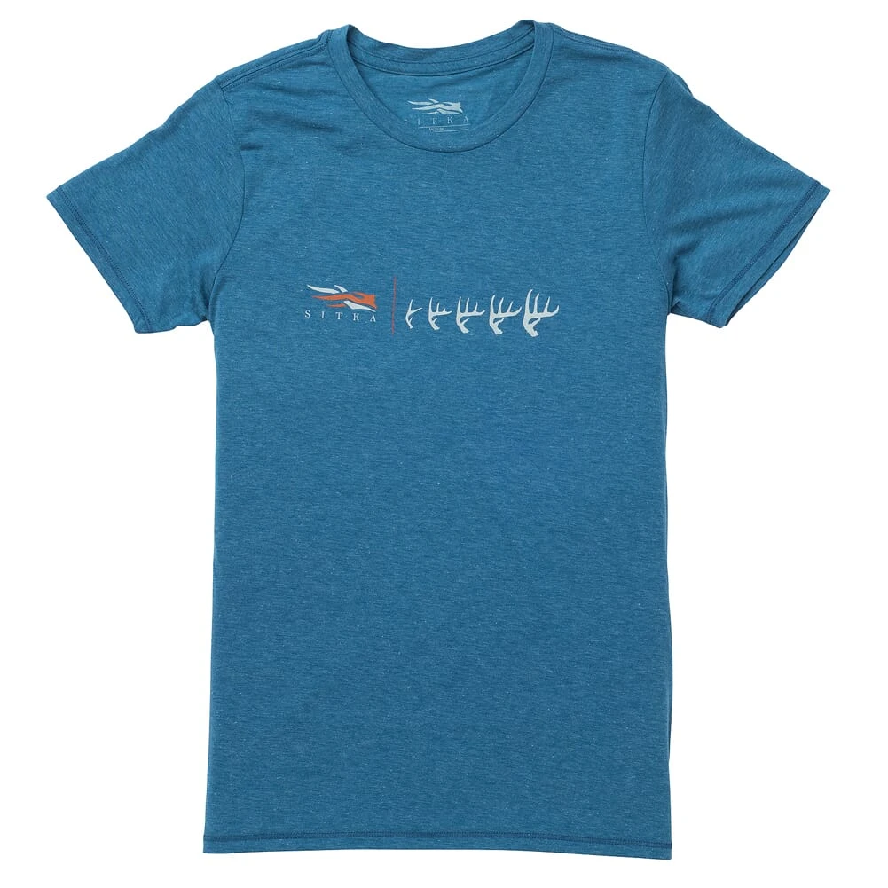 Sitka Womens Antler Evolution Whitetail Tee SS Pond Heather Small 20108-PH-S