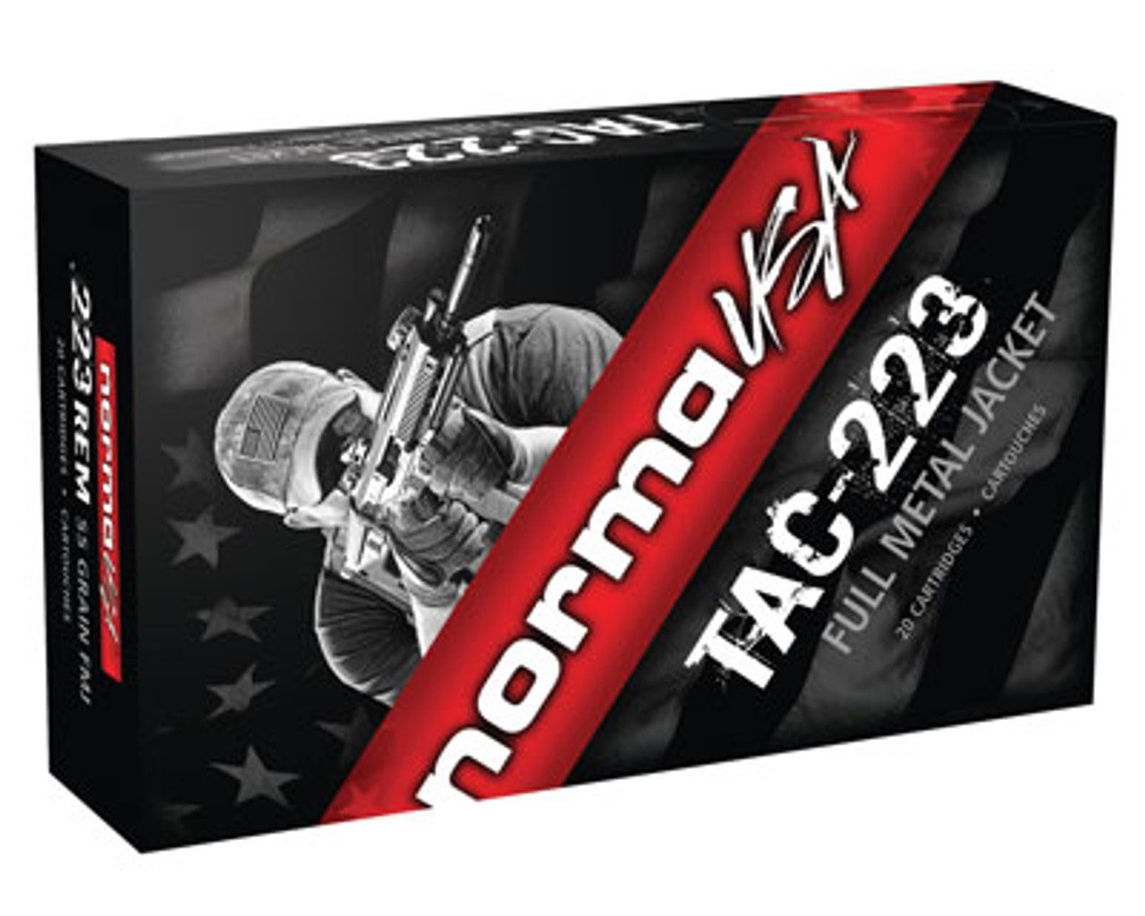 Norma Tac and Match .223 Rem Tac 55gr FMJ Ammo 20157440