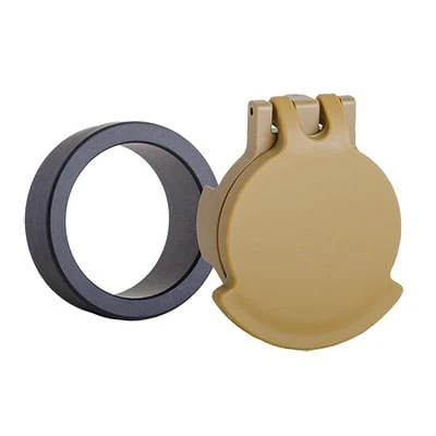 Tenebraex Objective Flip Cover w/ Adapter Ring for Kahles 24 Diameter Objective Lens RAL8000/Black 24MMU1-KH27MM-FCR