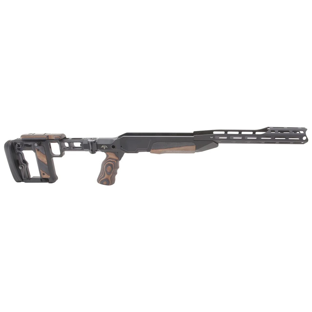 AKILA Chassis System Suitable for Blaser R8 Bolt Action Rifle w/Laminate Fittings, Folding Right RH/LH Black w/AKILA Adj. Buttstock 101ACSR8LAMFR