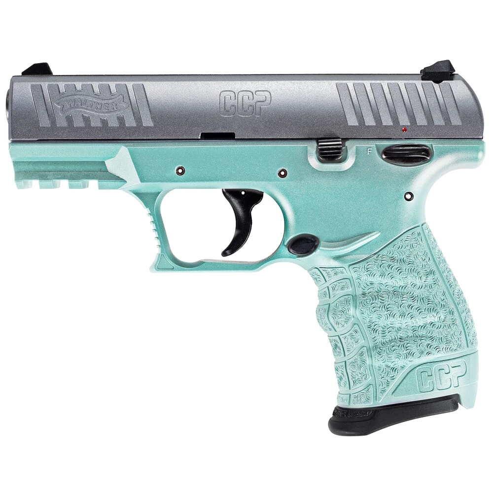 Walther Arms CCP M2 9mm 3.54" Bbl Angel Blue/SS Pistol w/(2) 8rd  Mags 5080512