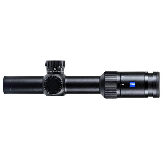 Zeiss Conquest V4 1-4x24mm ZQAR Illum #62 Ext. Elev. Turret Locking Single Turn Riflescope 522905-9962-060