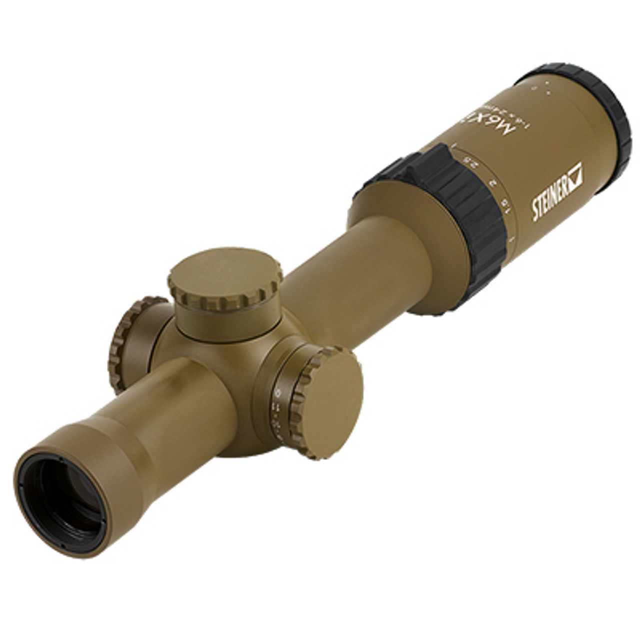 Steiner M6Xi 1-6x24mm Rapid Dot 5.56 0.1mrad CCW Coyote Brown Military Riflescope 8712-556