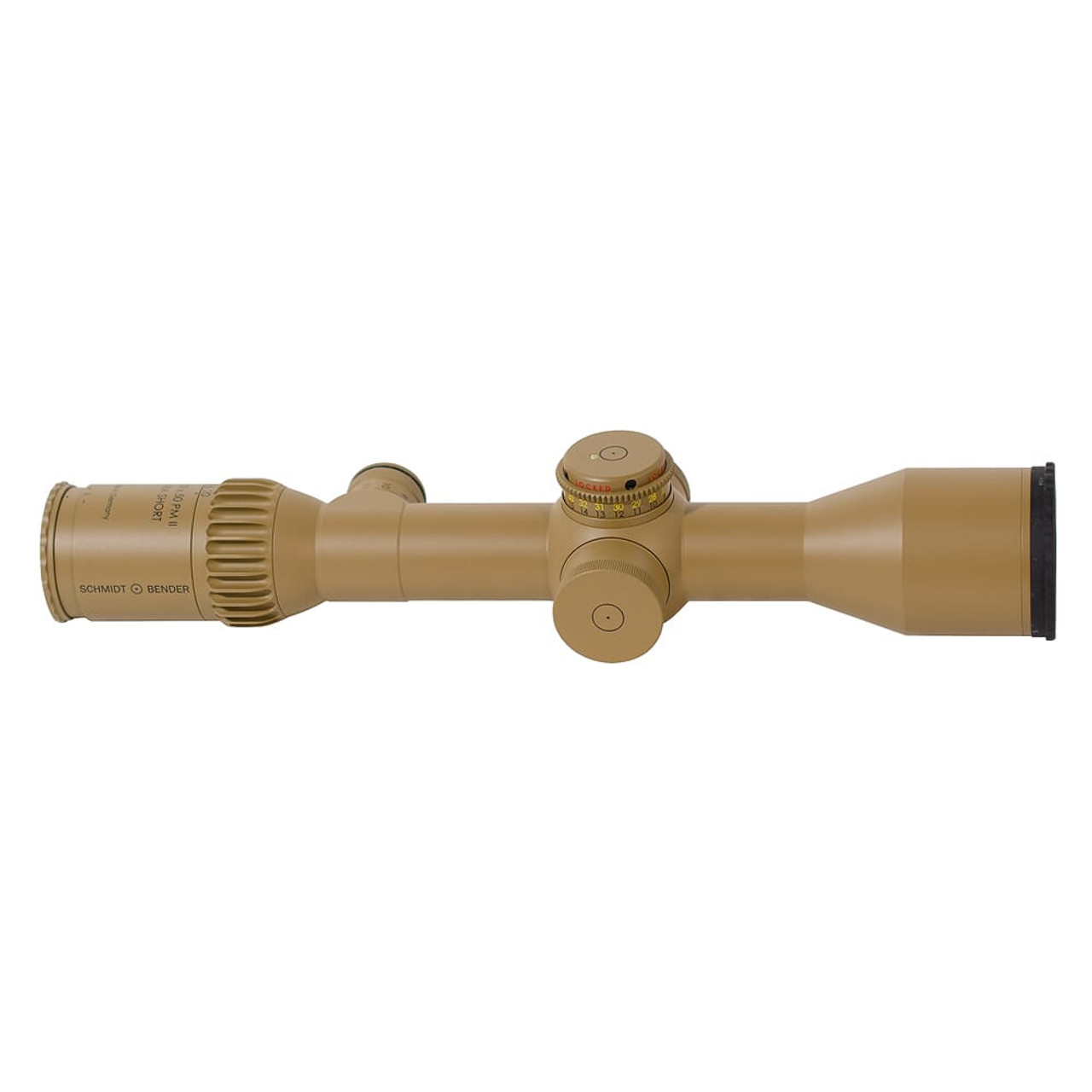 Schmidt Bender PM II Ultra Short Riflescope 3-20x50 H59 CCW Ral8000 Scope 667-945-592-F1-E8