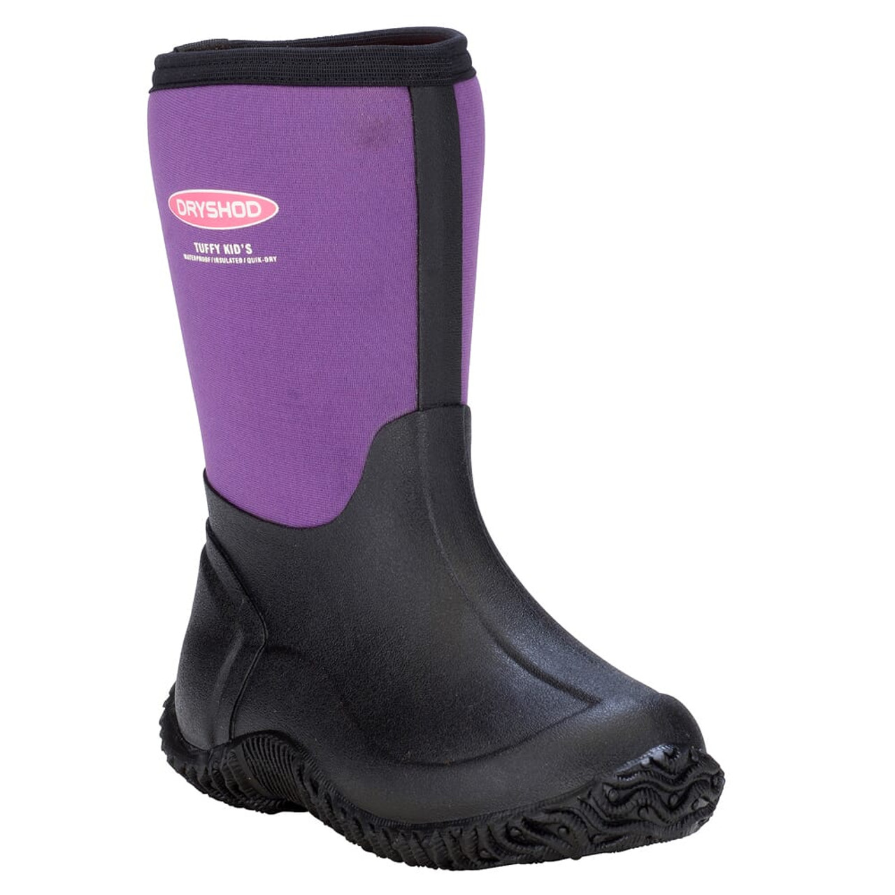 Dryshod Girls Tuffy Mid/Hi Black/Purple Boots TUF-KD-PP-Y