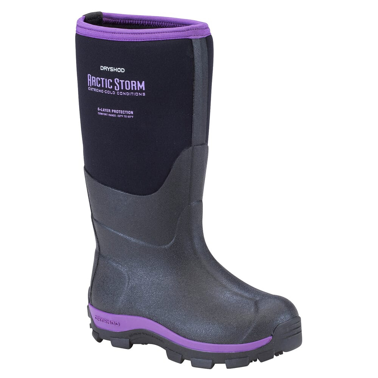 Dryshod Arctic Storm Kids Black/Purple Boots ARS-KD-PP-Y