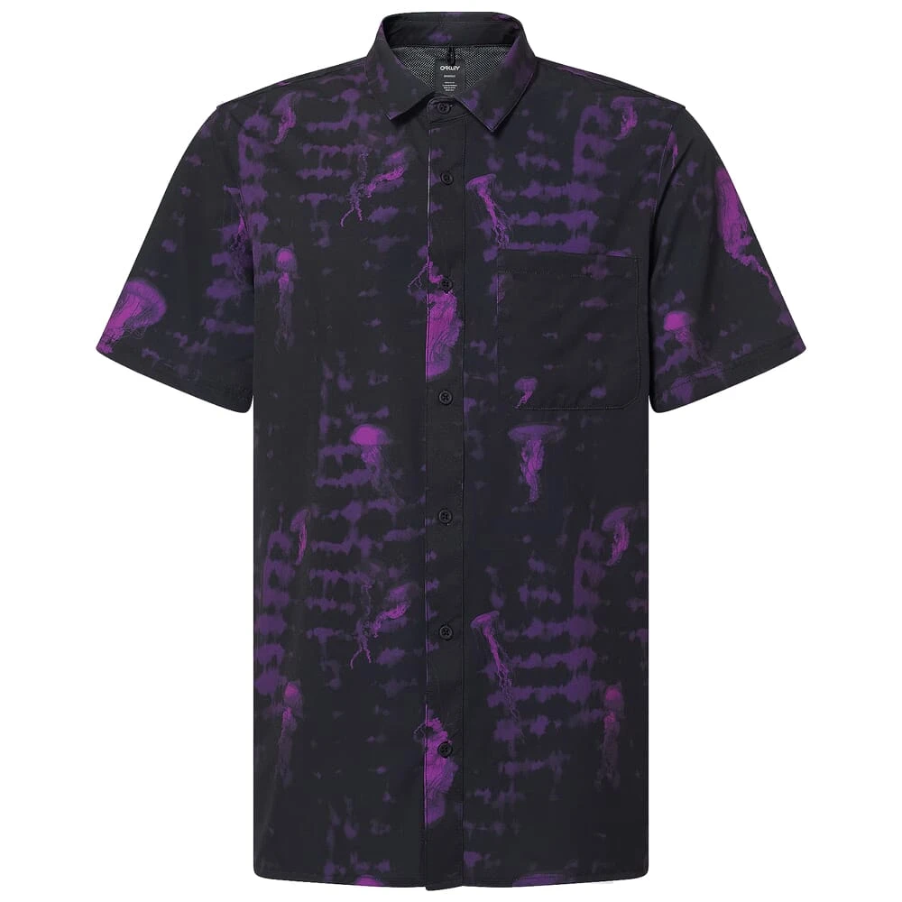 Oakley Jellyfish RC Black Jellyfish SS Button-Down Shirt FOA404291-9TC