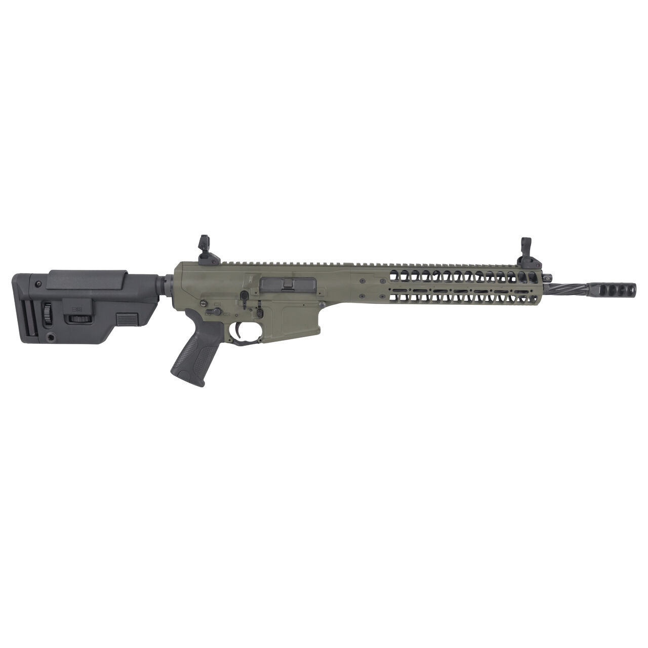 LWRC REPR MKII 7.62mm NATO 16.1" 1:10" 5/8x24 Spiral Fluted Bbl OD Green CA Compliant Rifle REPRMKIIR7ODGF16SCCAC