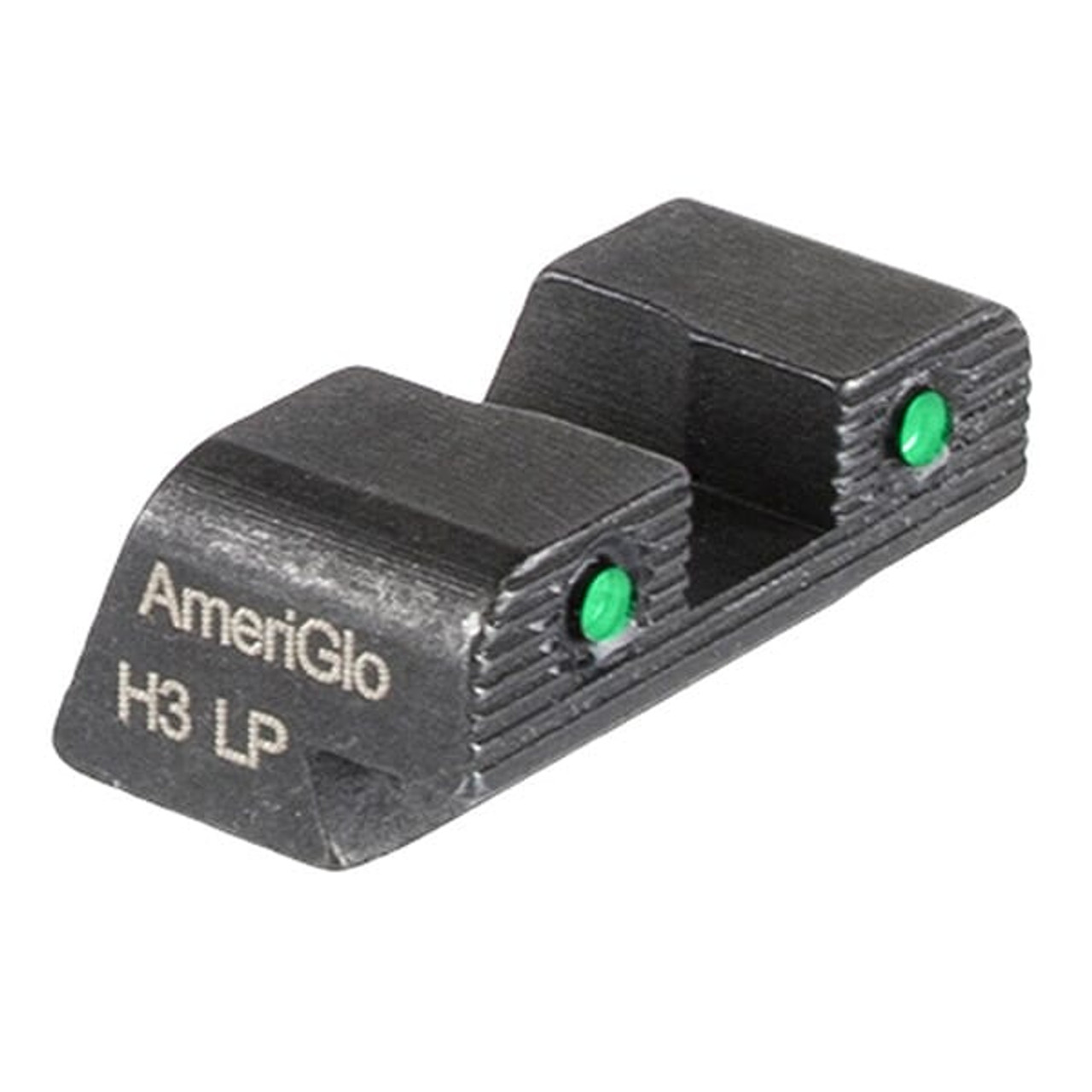Ameriglo Serrated Grn Trit 2-Dot w/BLK OTL .250" H .165" Sq #8 Notch Rear Sight for SIG/Sprgfld Most SIG and XD Models and Hellcat (non OSP) SG-875R