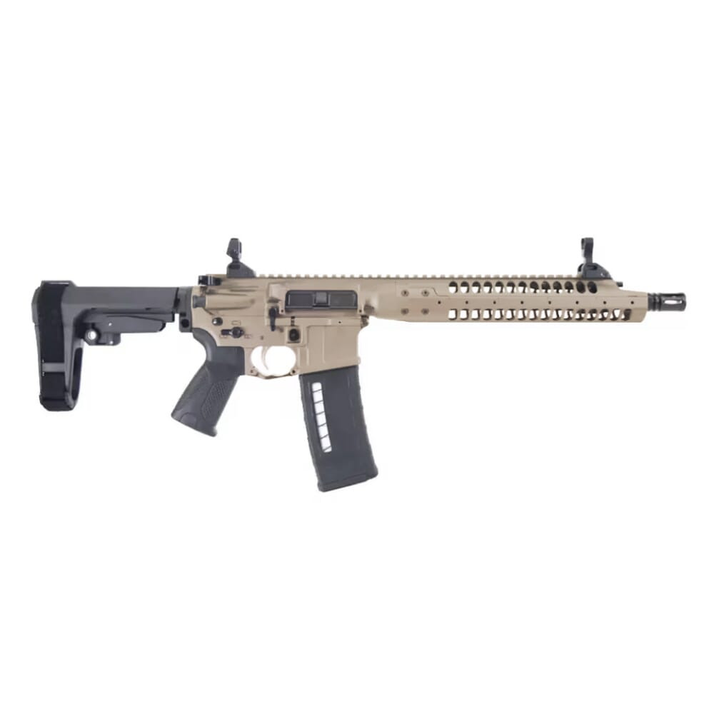 LWRC SIX8-A5 6.8 SPC 10.5" 1:7" 1/2x28 Bbl FDE Pistol w/SBA3 Brace SIX8A5PCK10SBA3