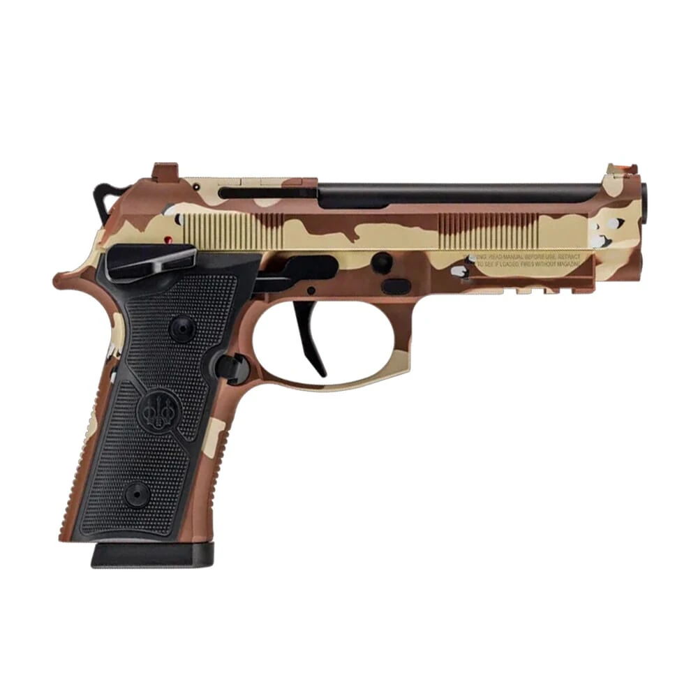 Beretta 92XI SAO 9mm 4.7" Bbl Chocolate Chip Camo Full Size Pistol w/(2) 10rd Mags SPEC0730A10