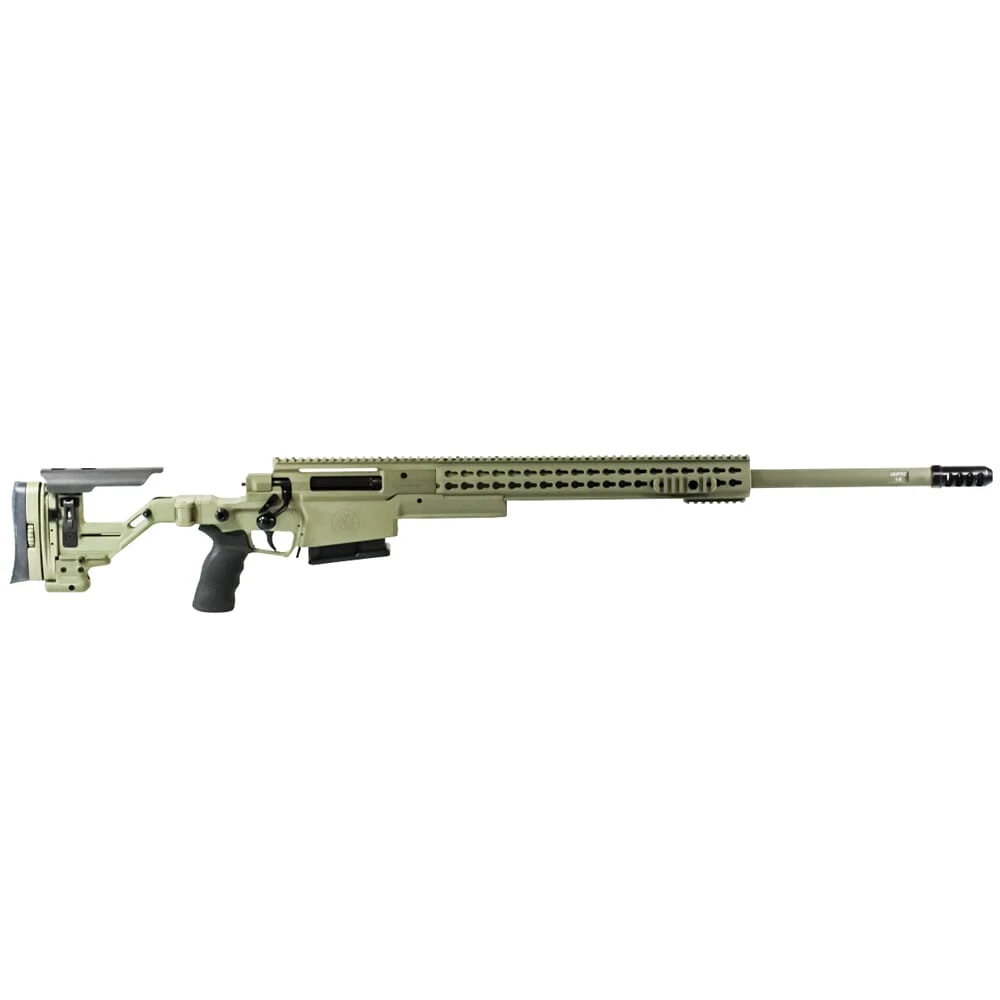 Accuracy International AXSR Folding Rifle .338 Norma Mag Sage Green 27"Bbl 3/4"-24 w/Brake SR38N27MGR