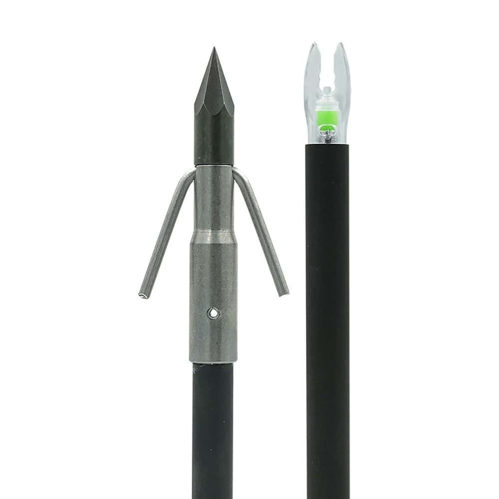 Muzzy Bowfishing Lighted Carbon Arrow Carp Point w/Green Nockturnal Nock & Slide 1320-CBS