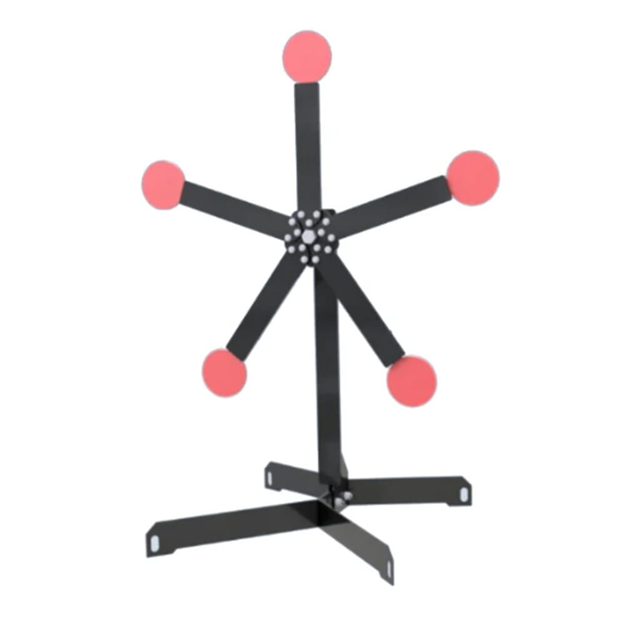 Precision Targets Texas Star Rotating & Spinning 3/8" 5-Target w/4" Paddles TXS-RS-3-8-4