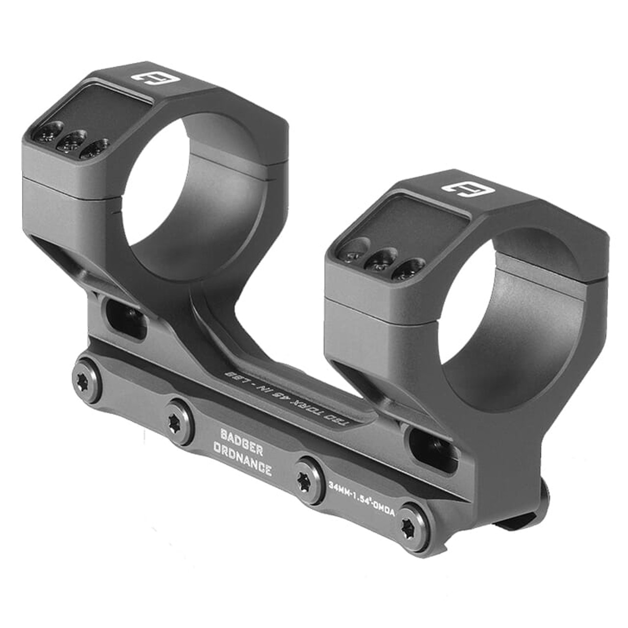 Badger Ordnance C.O.M.M. MAX 36mm 1.54" 6MIL/20MOA Black Scope Mount 154-362KB