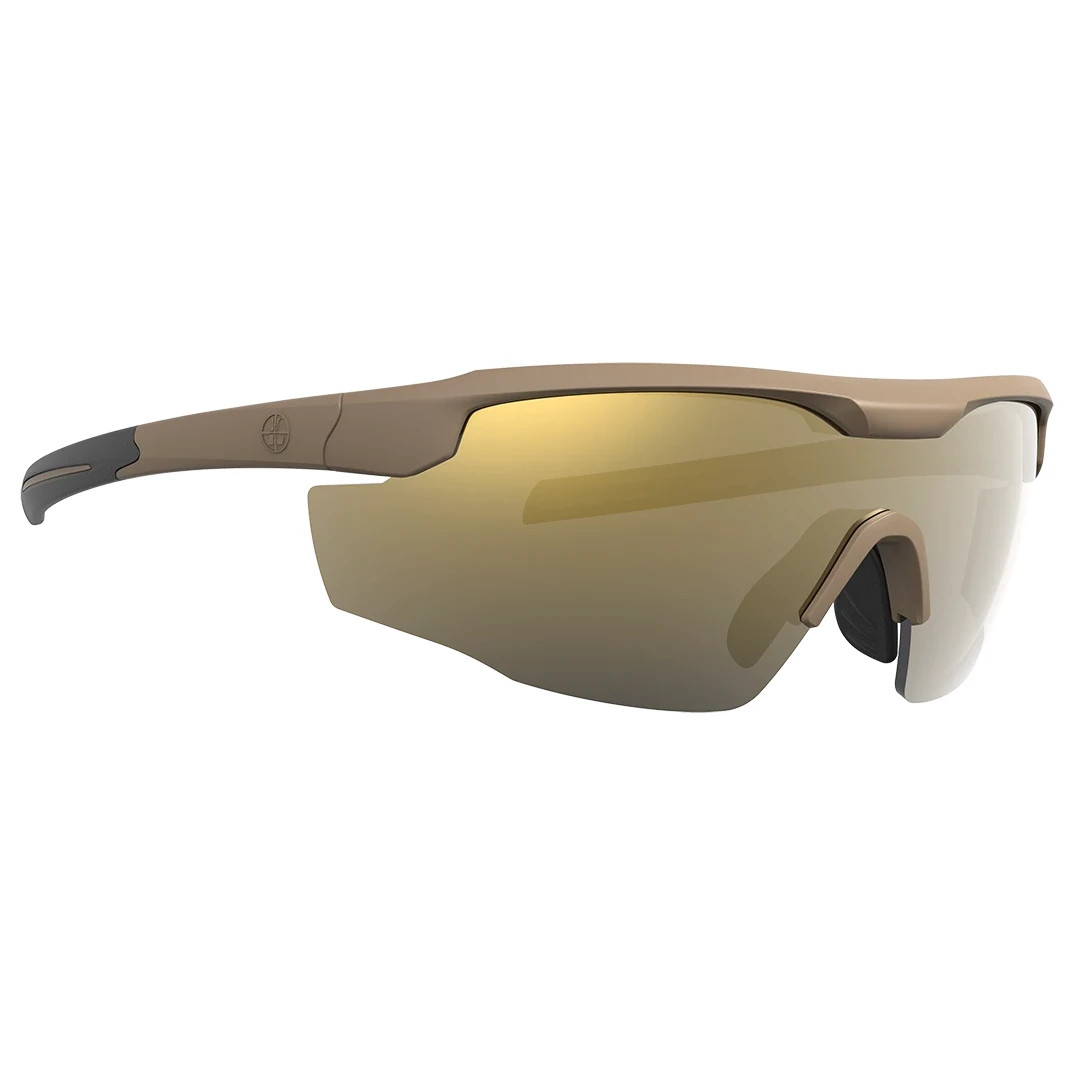 Leupold Sentinel Matte Tan Performance Eyewear w/Bronze Mirror Lenses 182671