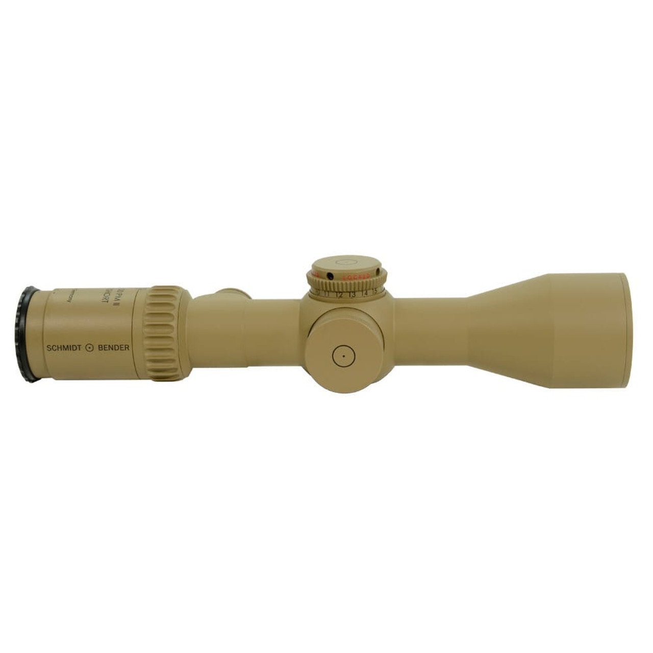 Schmidt Bender 5-20x50 PM II Ultra Short LP P4Fine LT MTC/CT ST 1cm cw Pantone 7504M Riflescope 673-946-972-E5-D3