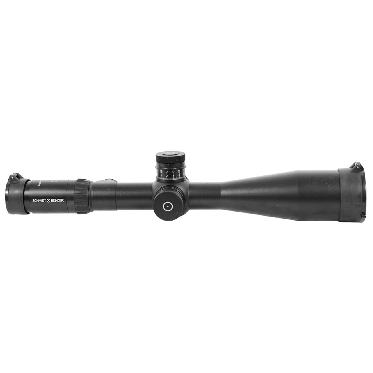 Schmidt Bender 5-25x56 PM II LP GRID 1cm cw DT MTC LT / ST ZC LT Black Riflescope 677-911-422-B8-B4