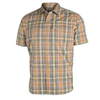 Sitka TTW Globetrotter Shirt SS Twill Plaid Medium 80003-TP-M