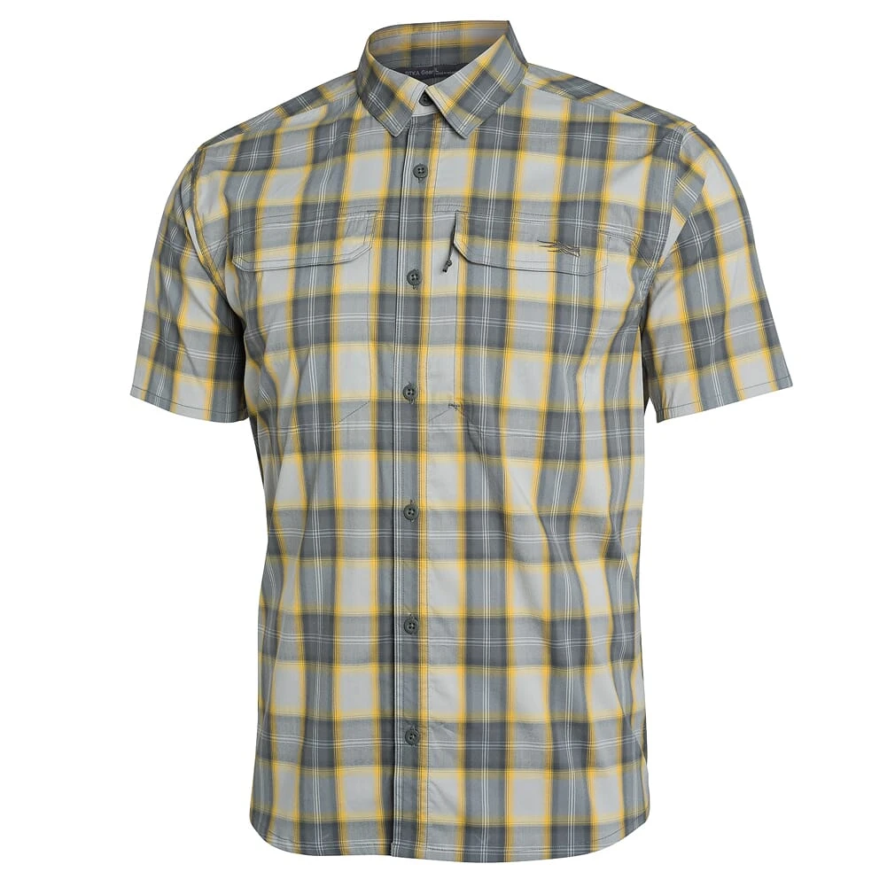Sitka Globetrotter Shirt SS Aluminum Plaid Medium 80032-AP-M