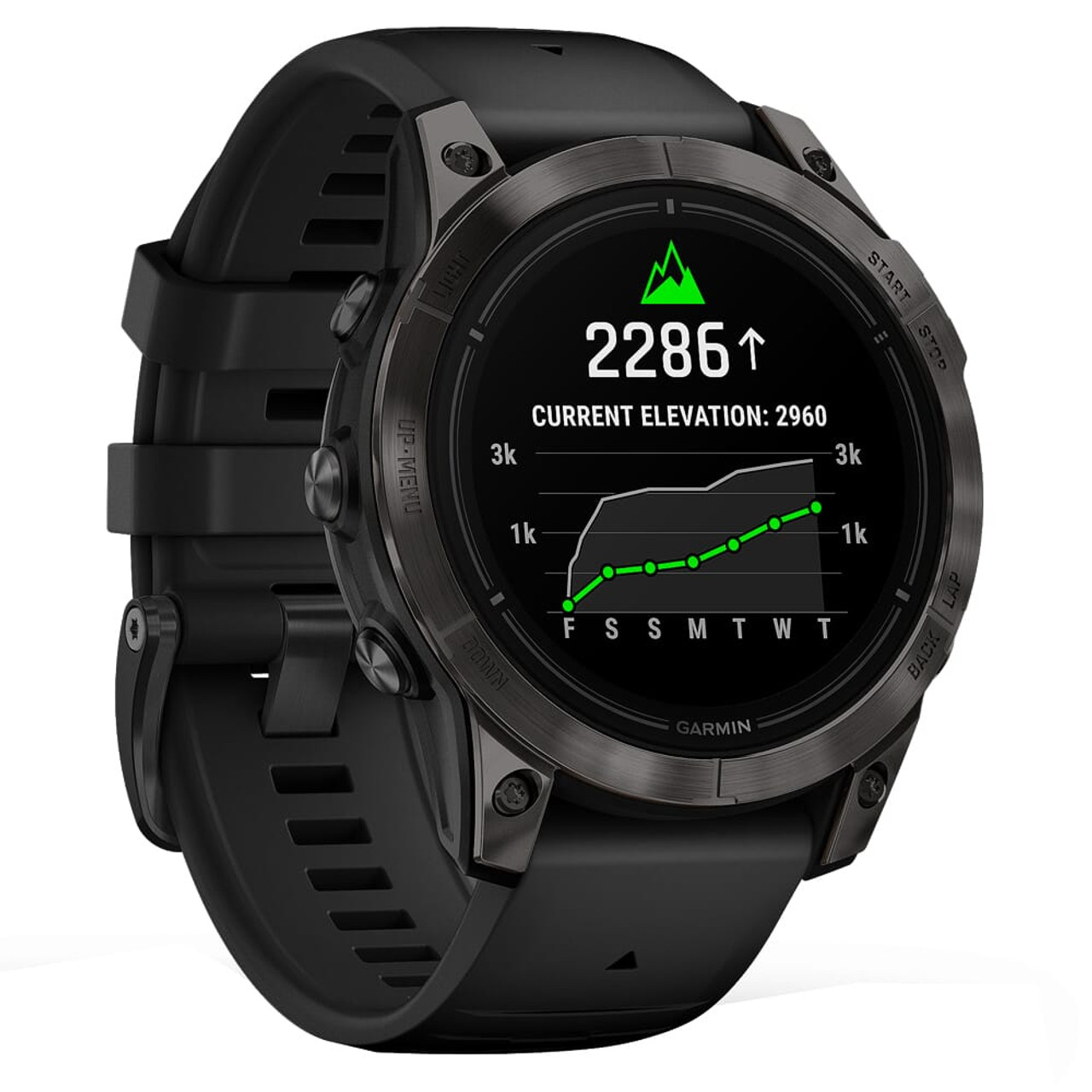 Garmin epix Pro Sapphire 47mm Carbon Gray DLC Titanium Smartwatch w/Black Band 010-02803-10