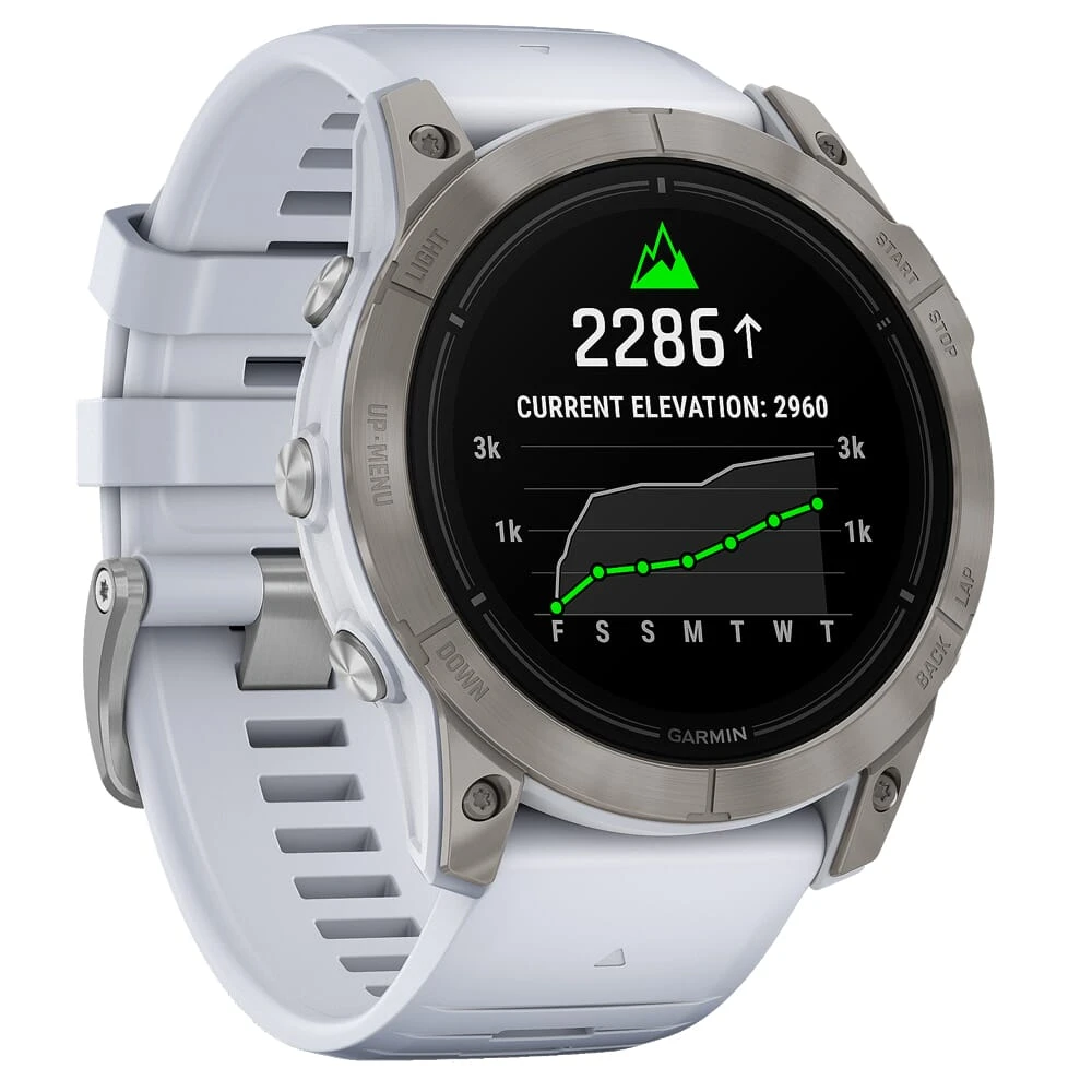Garmin epix Pro Sapphire 51mm Titanium Smartwatch w/Whitestone Band 010-02804-10