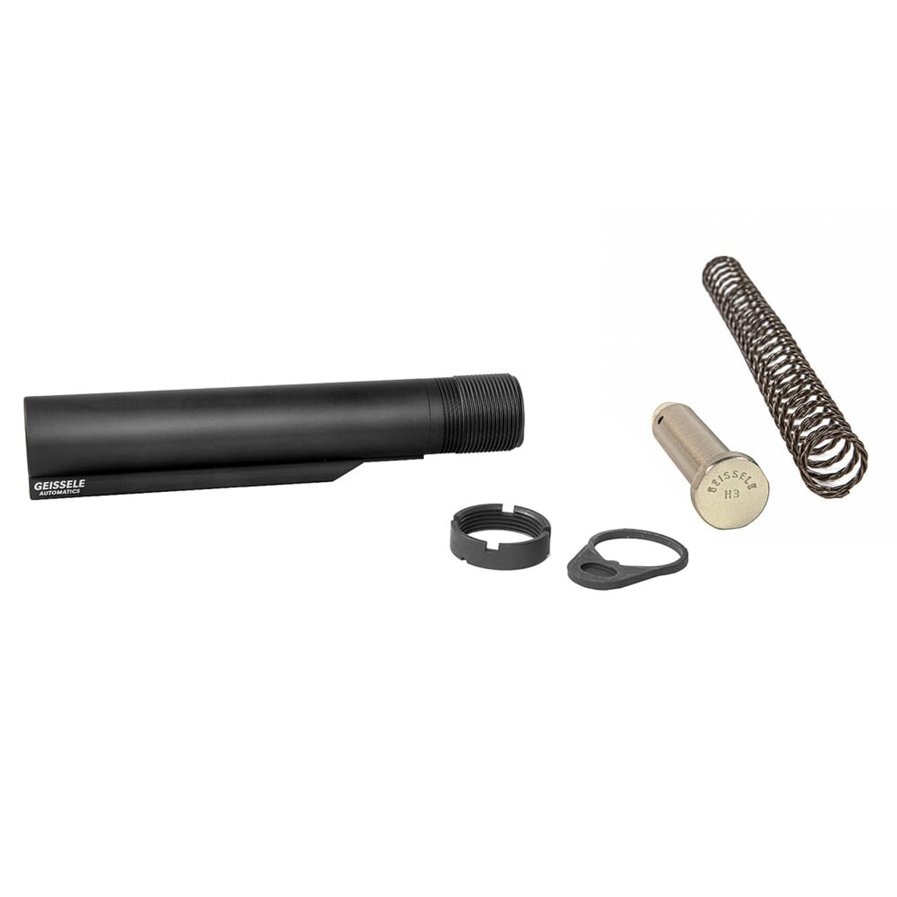 Geissele Premium MIL-SPEC AR-15/M4 Black Buffer Tube Assembly w/Super 42 Combo H3 08-163B-H3
