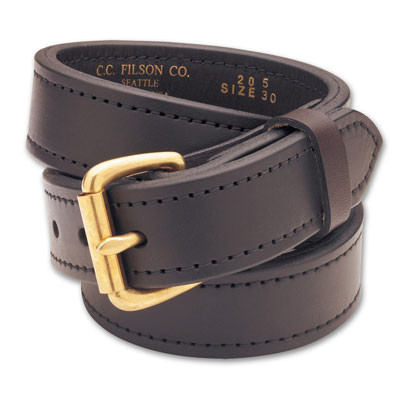 Filson 38 Brown/Brass 1.25" Double Belt 63205200214
