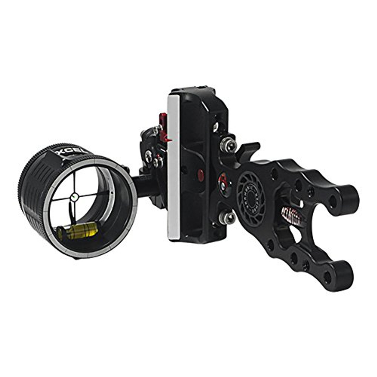 AXCEL AccuHunter Plus Slider 41mm Scope, "T", Rheostat Cover, Torque Ind., Crosshair Non-Dampened 1-Pin .019 Red Fiber Blk Bow Sight ACHP-N119-4RB